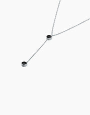 Black Halo Lariat Necklace Zj